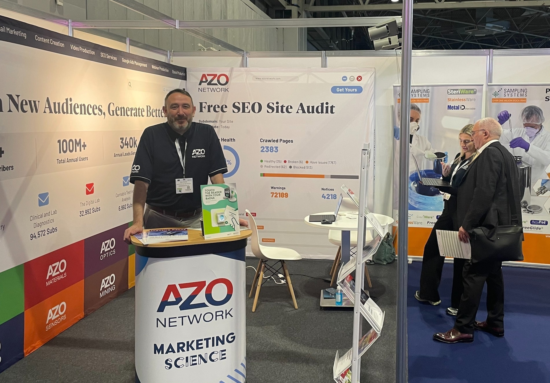 Our team at Lab Innovations and Advanced Engineering 2025 at their stall.