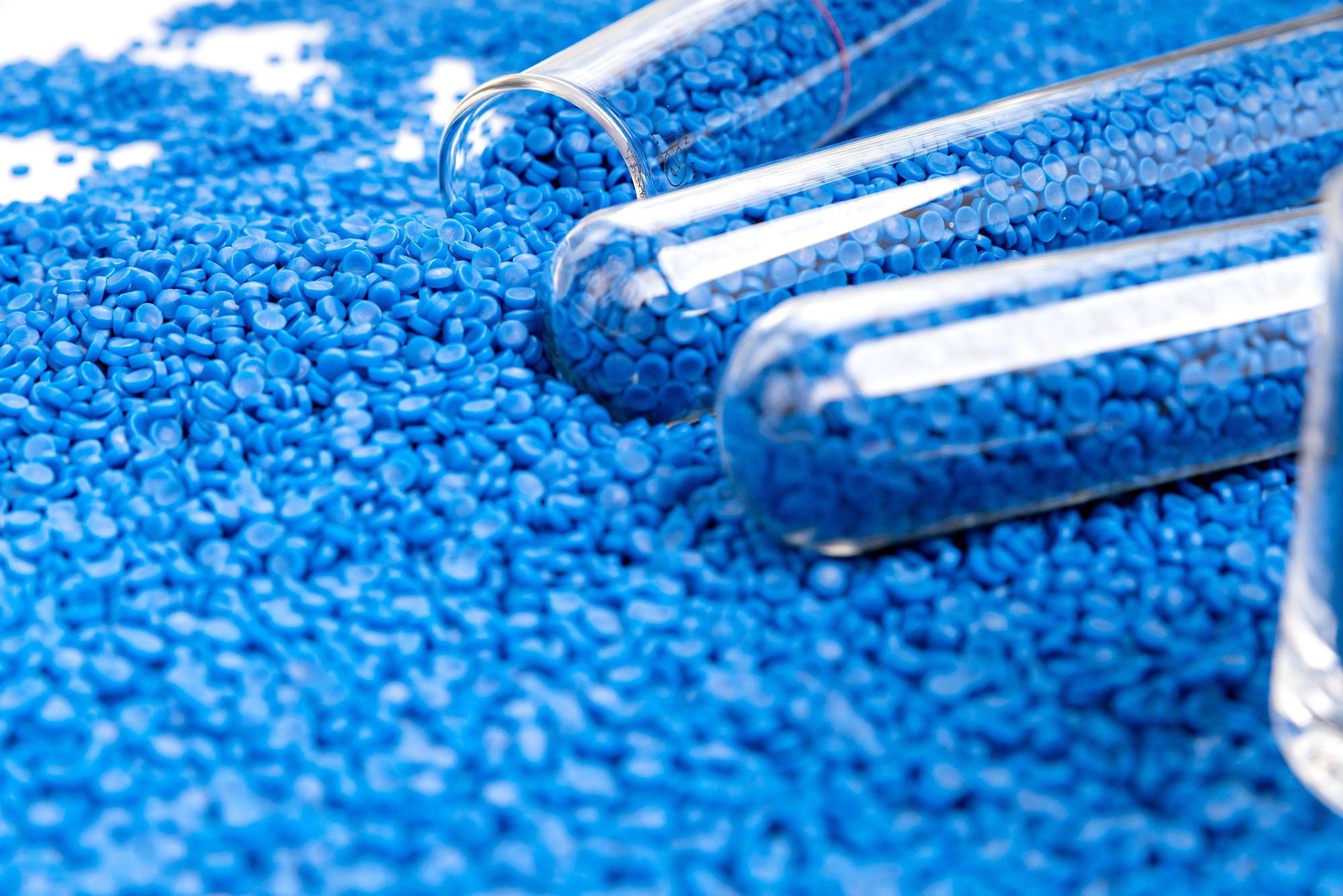 A picture of polymer pellets