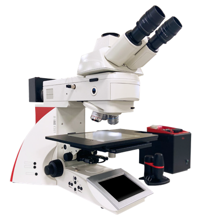 Example of wafer inspection with a DM6 M microscope which has a 6-inch-wafer stage installed