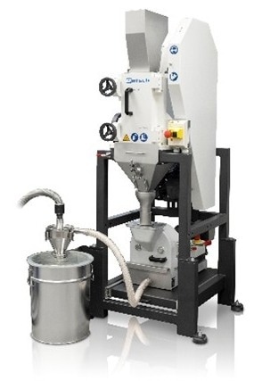 RETSCH Combo unit: Jaw Crusher BB 250 and Disc Mill DM 200 with cyclone system