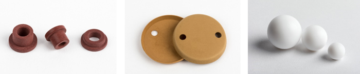 Legend from left to right: Rulon<sup>®</sup> LR; Rulon<sup>®</sup> J, Rulon<sup>®</sup> 641