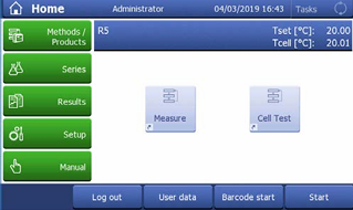 Product image of cell check interface page.