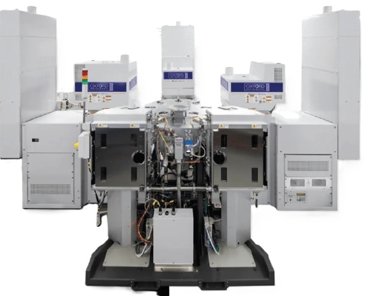 Oxford Instruments cluster system for compound semiconductor volume manufacturing.