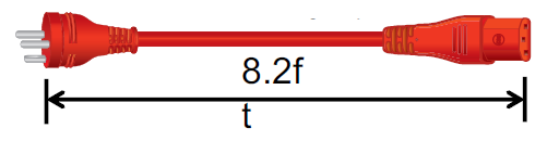 8.2ft cord extender as provided by Interpower.