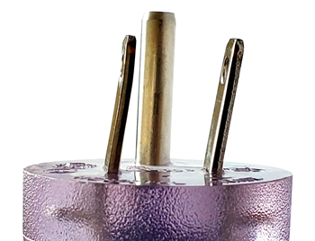 A plug that has been damaged by the rapid disconnection from the wall.