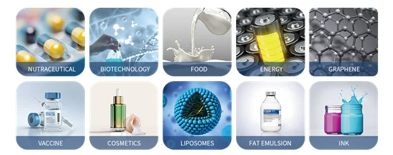 Applications of NanoGenizer for nanomaterials, including vaccines, ink, and graphene, amongst others.