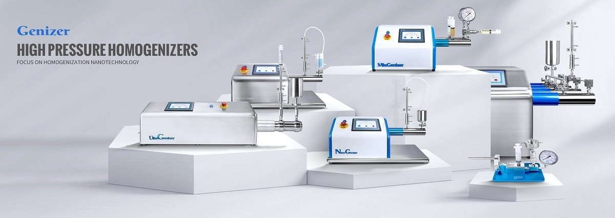 The Genizer range of high-pressure homogenizers.