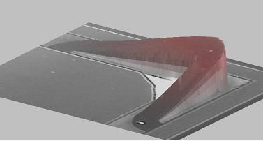 Bending mode of flexure at 23 KHz