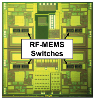 Transceiver quad-chip for intelligent antenna-arrays