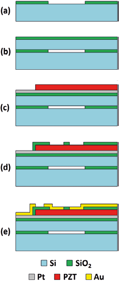 The process flow for fabrication of  the sensor