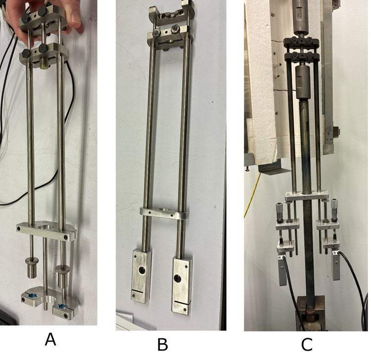 Extensometer type A, B and C as provided by Applied Test Systems Inc