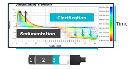 Sedimentation graph with TURBISCAN