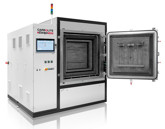 Graphite cold-wall furnace architecture for high-temperature processing under nitrogen and inert gas.