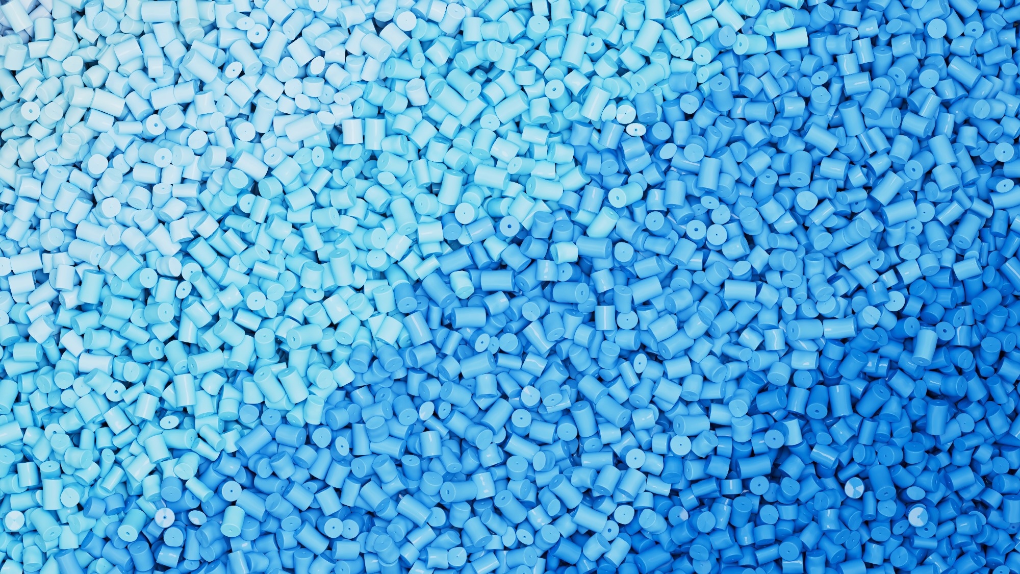 A closeup view on piles for polymer granules