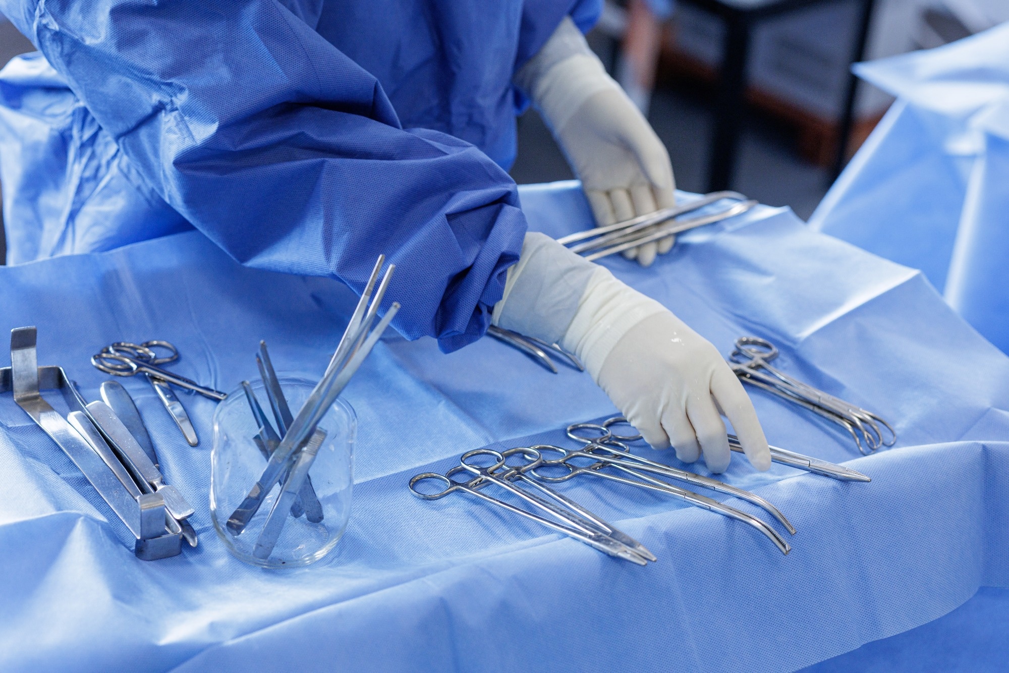 A picture of sterilized medical instruments