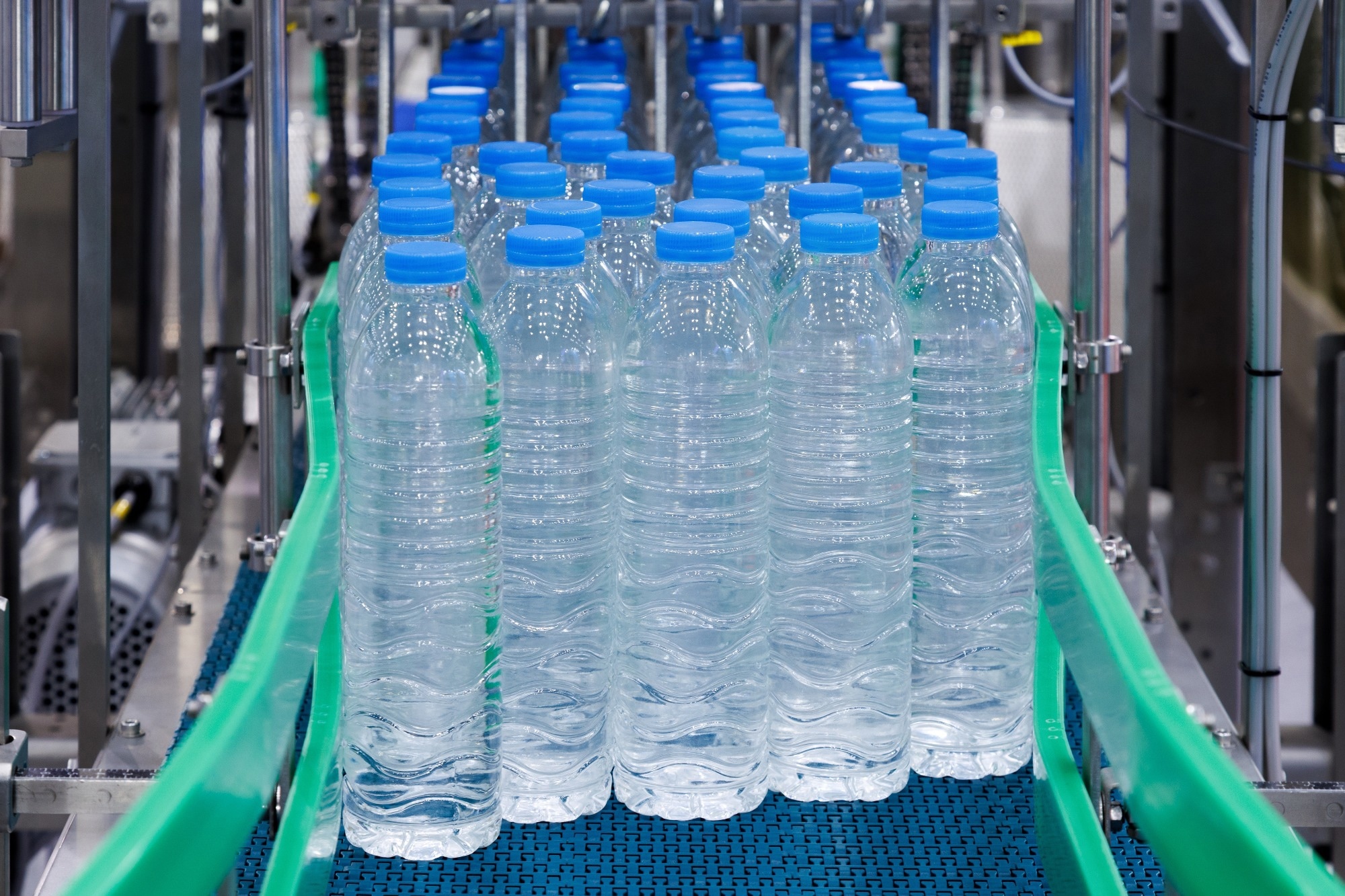 bottled water in production
