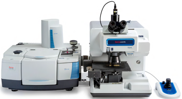 Nicolet RaptIR FTIR Microscope with the Thermo Scientific™ Nicolet™ iS50 FTIR Spectrometer.
