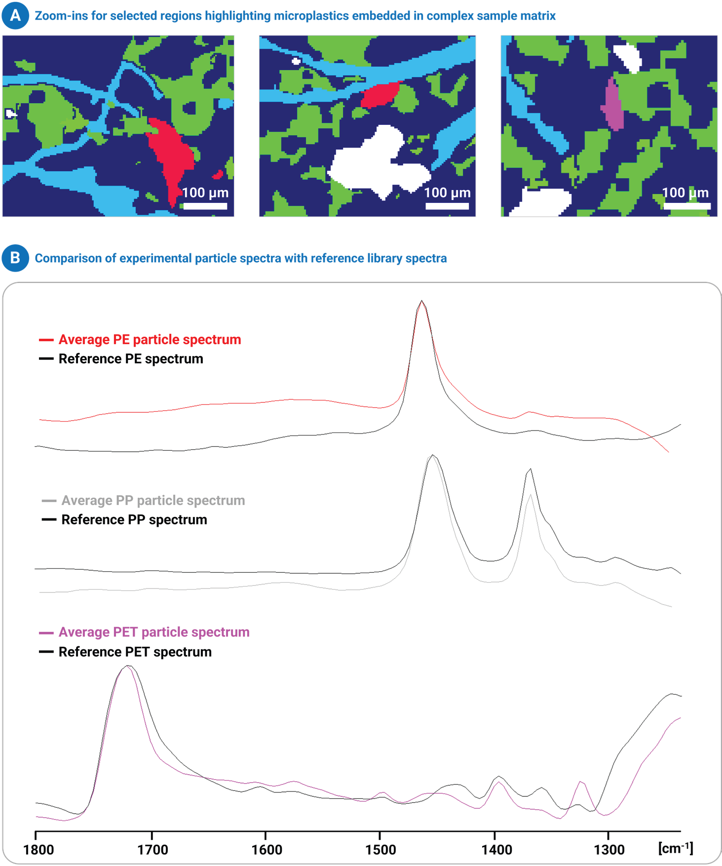 Detailed characterization for PE, PP and PET in the complex sample matrix