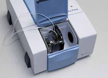 ALPHA spectrometer with flow through cell.
