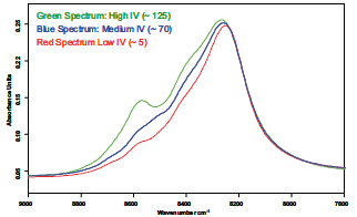 Detailed view of the spectral region used for the IV calibration.
