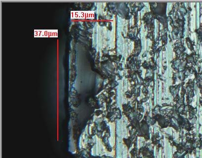 Zeta 2D image of a wafer edge.