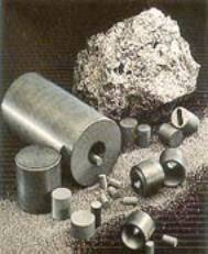 Boron nitride powder and shapes (photo courtesy of Lucideon)