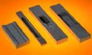 Boron carbide evaporating boats (photo courtesy of Lucideon)