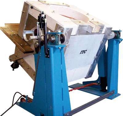 Power Cube Furnace shown is the 3000 lb. capacity model showing the deck that provides a platform for matching the customers melt deck.