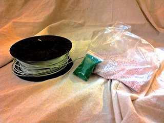 The finished filament produced by the Filabot system.