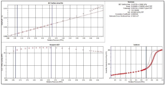 Interactive selection of the BET surface area calculation range