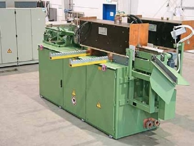 A billet heater for heating 48 mm diameter x 350 mm long steel billets producing a billet every 12 seconds.