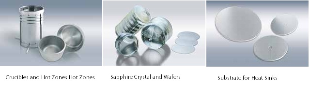H.C. Starck offers crucibles and hot zones, sapphire crystals and wafers, and substrates for heat sinks as part of it