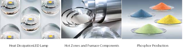 H.C. Stark offers heat dissipation LED lamps, hot zones and furnace components, and phosphor production as part of its LED range.
