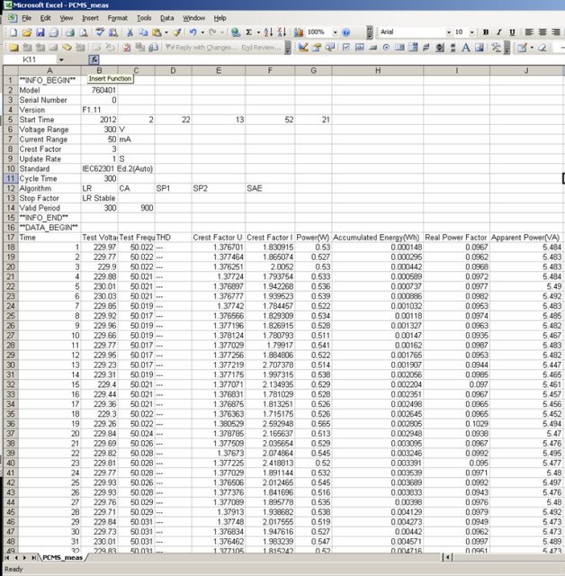 CSV file generation: The raw data of the test is saved and enables the user to cross-verify the output of the report.