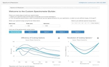 A Web Application for Custom Spectrometer Design