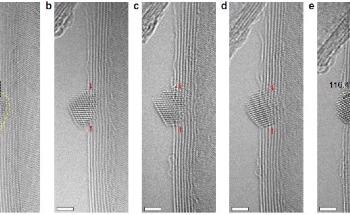 Oxygen Delivery During Catalyzed Oxidation of Carbon Nanotubes Observation at the Atomic Scale