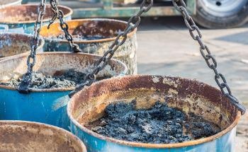 Treatment of Refinery Oil Sludge with Smoldering Combustion Reduces Waste Volume