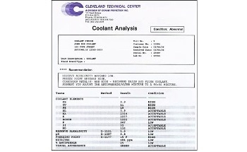 Coolant Concentration Chart