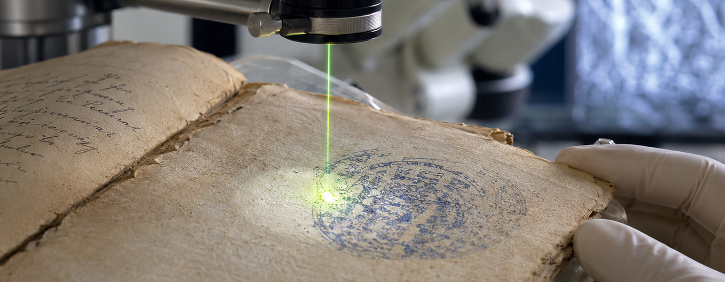 Scientists Use Green Laser Pulses to Clean Ink From Century-Old Paper
