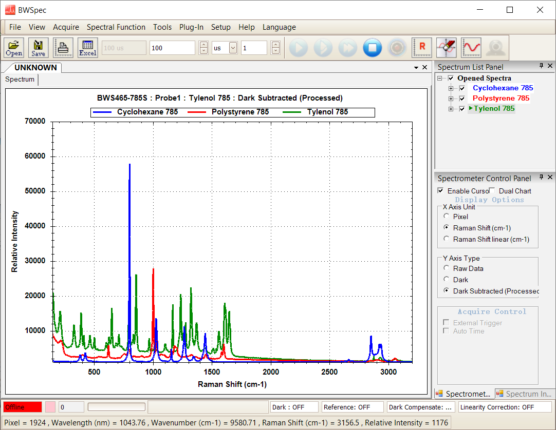 BWSpec® main interface.
