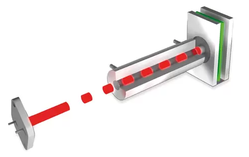 Cuvette with variable length.