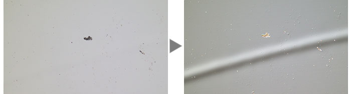 A hard disk (Left: Brightfield/Right: DIC).