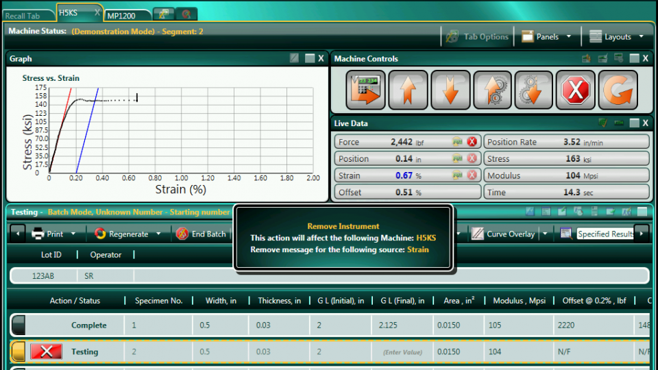 Horizon Software—Multiple Machine Control from Tinius Olsen