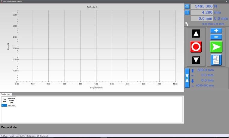 Real-time test screen.