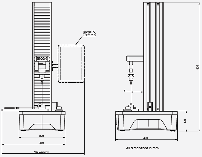 Testometrics X100-COF: Friction Testing Machine