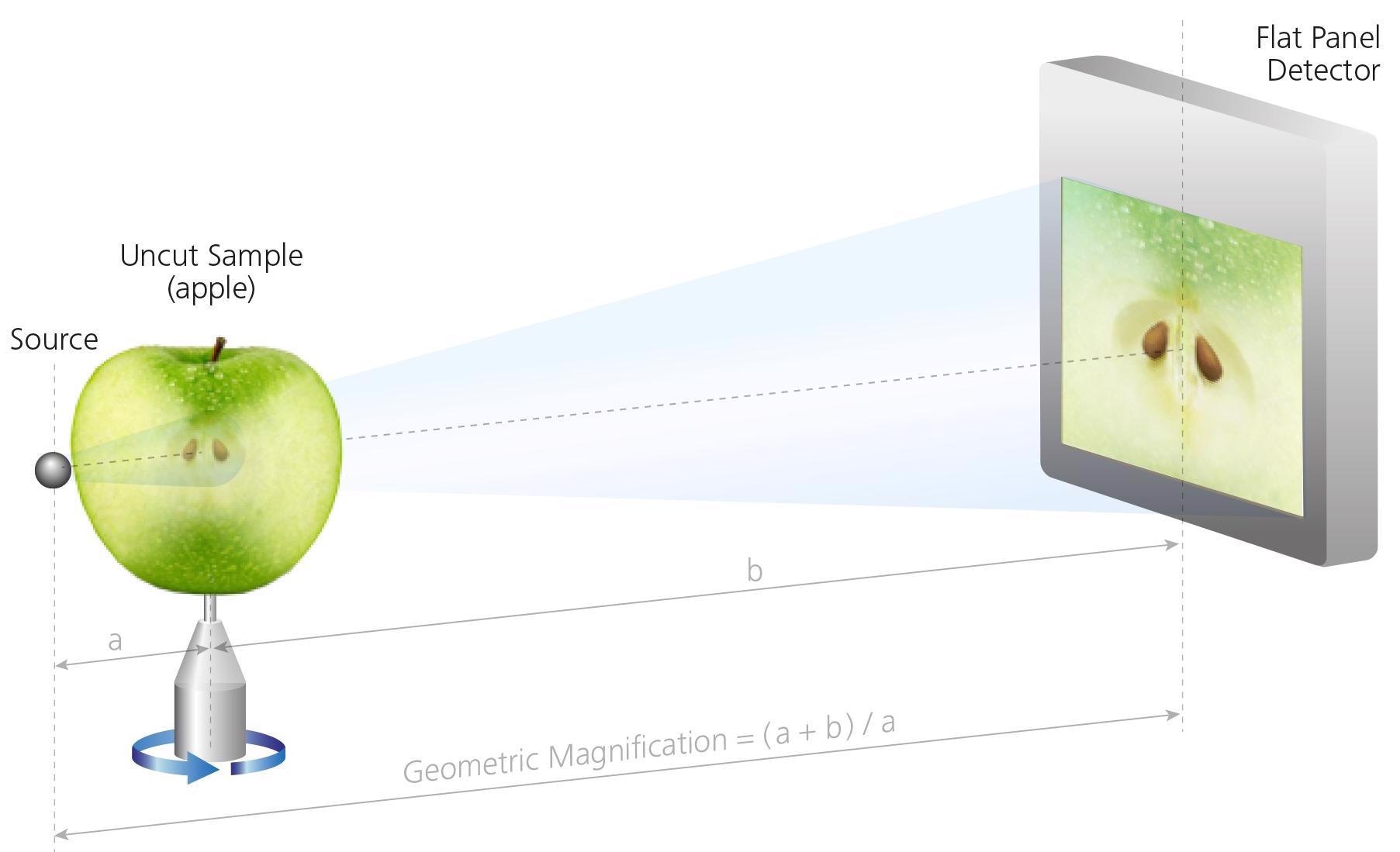 The sample must be close to the source to achieve resolution.