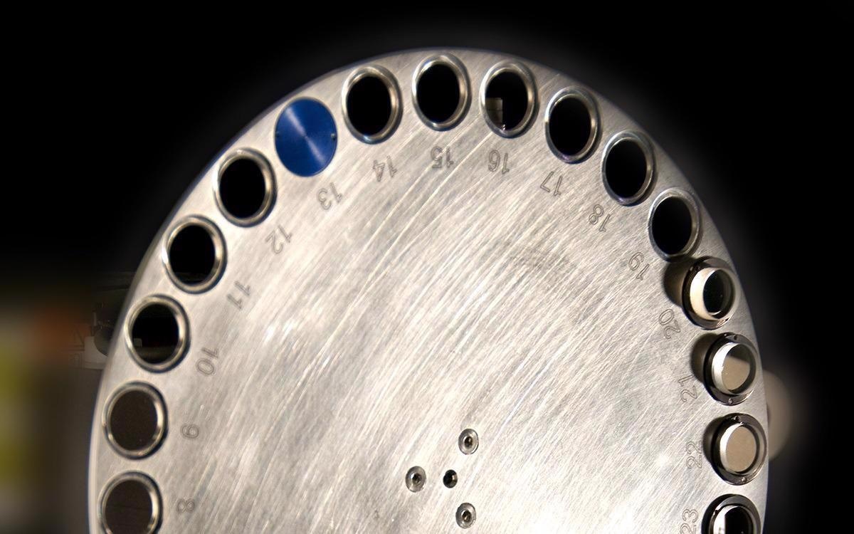 The Automated Filter Changer (AFC) offers 12 standard filters with room for 12 custom filters.