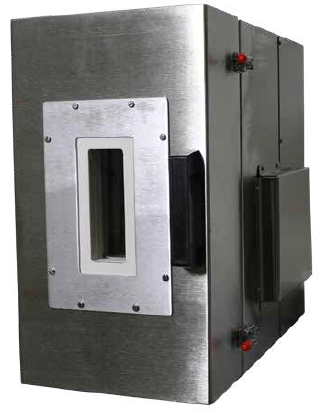 Stationary Base Mount This arrangement uses mounting brackets to attach the oven onto the base of a test machine.
