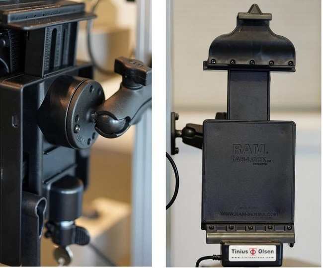 The locking dock feature (above) allows you to secure the dock to the frame, preventing accidental contact and removal of the HMC 3.0 when mounted. Mounted in the dock is the recommended position for the HMC 3.0.