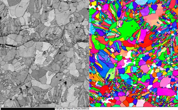 EBSD on ceramic materials in low vacuum.